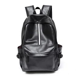 Men Leather Backpack Travel Multi Male Mochila Fashion Large Capacity Shoolbag For Boy Men Laptop School Bag College Style