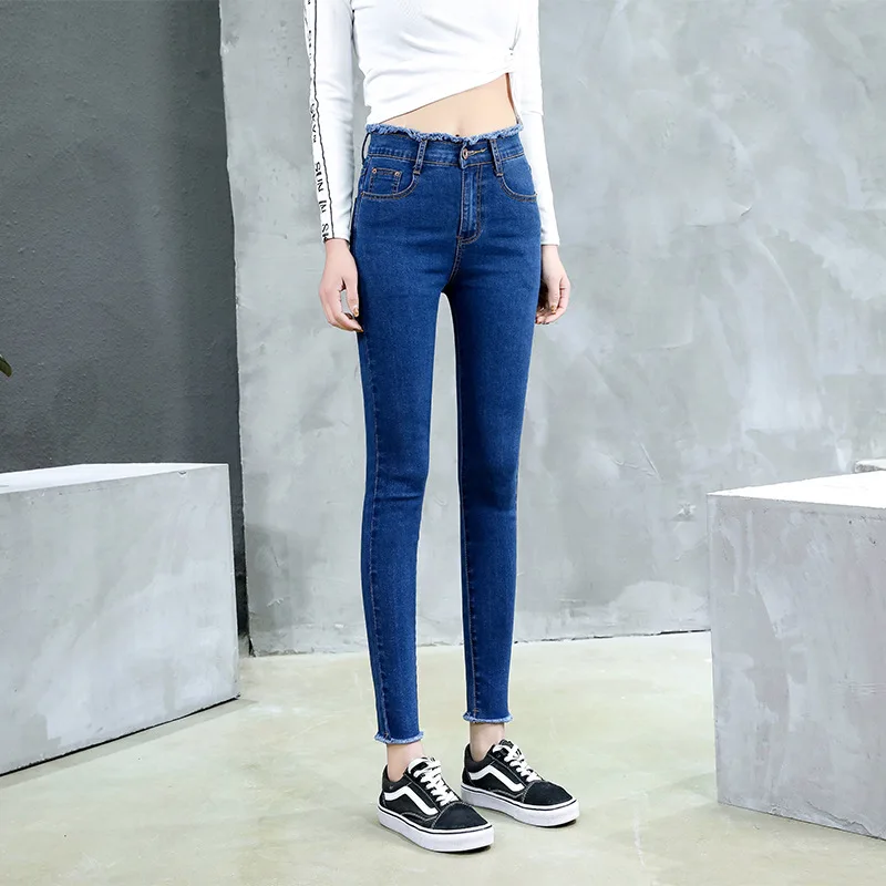 Jeans woman High Waist Skinny Stretch Pencil Pants Plus size Ankle-Length Pants Jeans for women 2020
