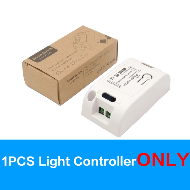 Wireless Smart Light Switch RF 433MHz Remote Control Switch AC 95-250V 10A Module 86 Wall Panel for Bedroom,Gallery Lights Lamp 1R