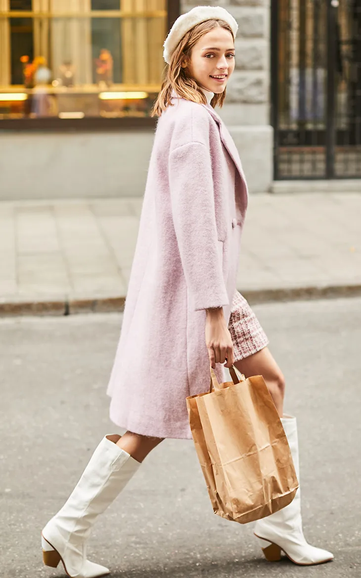 Vero Moda женское длинное шерстяное зимнее пальто из шерсти альпаки | 319427507