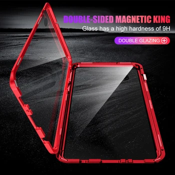 

360 Double Sided Glass Magnetic Case For Samsung Galaxy S10 Plus + Tempered Glass Back Magnet Cover Coque For Samsung S10e S10+