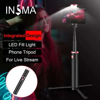 

INSMA Bluetooth Selfie Stick Live broadcast Portable Handheld Smart Phone Camera Tripod with Wireless Remote For iPhone Android