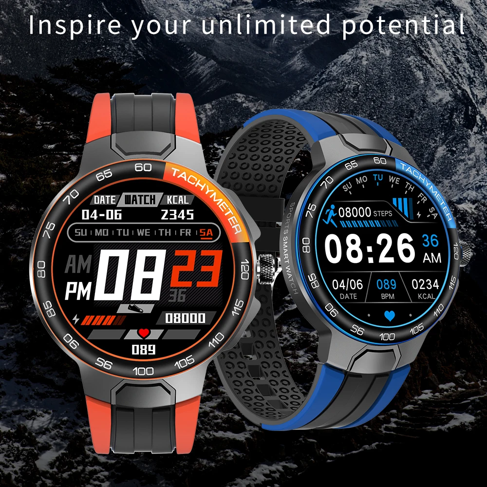 Jelly Comb IP68 Waterproof Smart Watch Long Standby Time Men Sport Watch for iPhone iOS Andriod Heartrate GPS Track Smartwatch