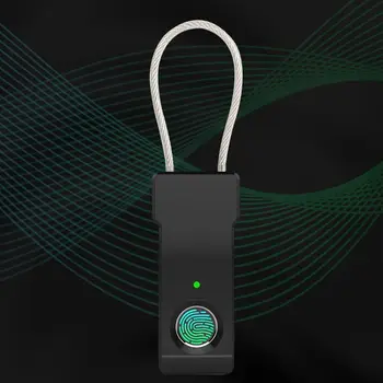 

Smart Keyless Fingerprint Padlock Portable Smart Mini Fingerprint Lock USB Charging Waterproof Anti-Theft Security Door Padlock