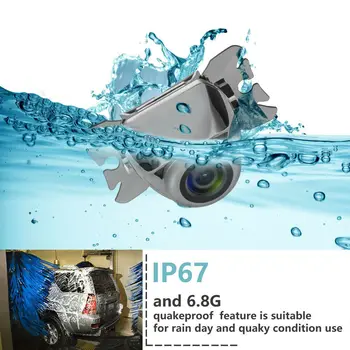 

170° Car Camera Front Rear View Backup Waterproof Reverse Parking Cams Chrome DC 12V Mini