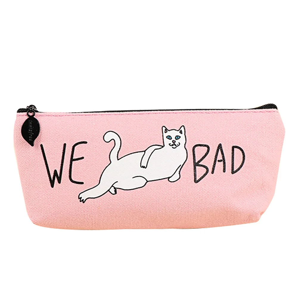 Чехол-карандаш Bad Cats, школьные офисные принадлежности, косметическая сумочка для косметики, Детские канцелярские принадлежности, подарочные сумки на молнии для хранения
