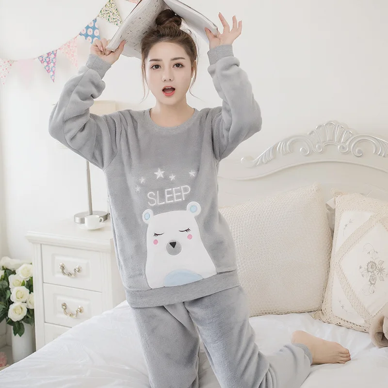 Зима 9703# M L XL gram 260 комплекты фланелевые курительные куртки с рисунком для молодых девушек - Цвет: see chart