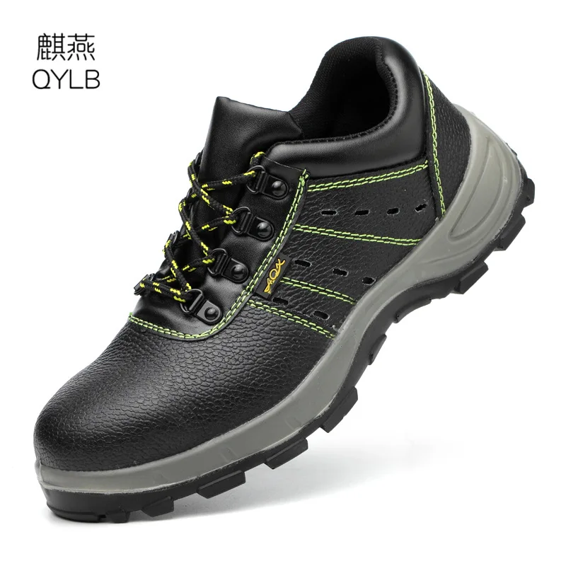 

Summer Breathable Safety Shoes with Hole Anti-smashing And Anti-penetration Safe Protective Shoes Wear-Resistant Anti-slip Work