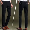 Dress Trousers for Men Elastic Premium Business Pants No-Iron Straight-Fit Flat-Front Men Suit Pants Fashion Dress Pants Formal 3