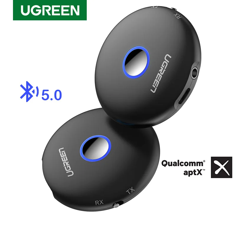 Ugreen Bluetooth 5 0 Transmitter Receiver aptx 3 5mm jack Audio Adapter For TV Headphones PC Music Receptor AUX Bluetooth 3 5 mm