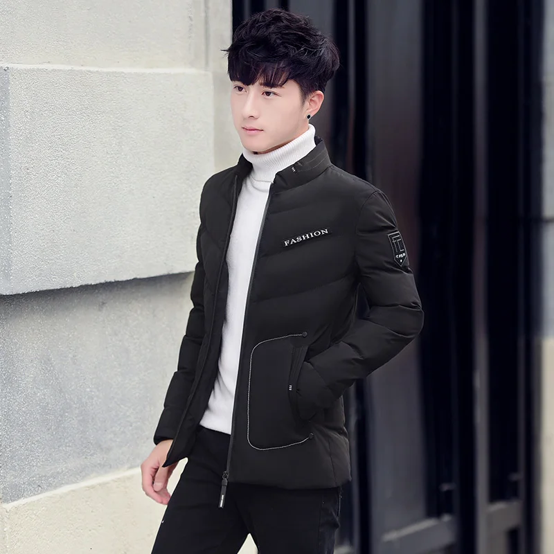 UYUK2109 Winter New Casual Loose Fashion Trend Quality Korean Version Of The Self-cultivation Collar Men's Cotton Coat Clothes
