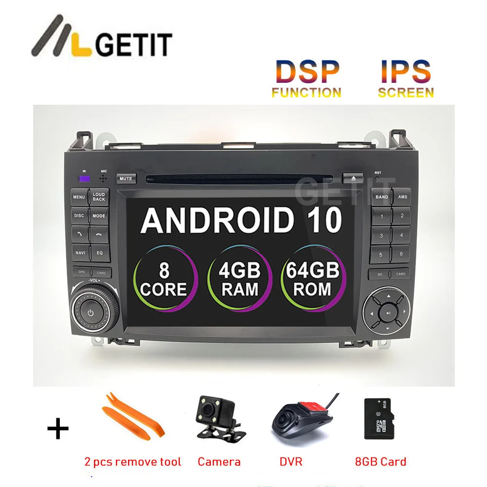 Android 10 автомобильный DVD Радио Стерео Multimed GPS для Mercedes Benz B200 A B Class W169 W639 Sprinter W906 W245 Viano