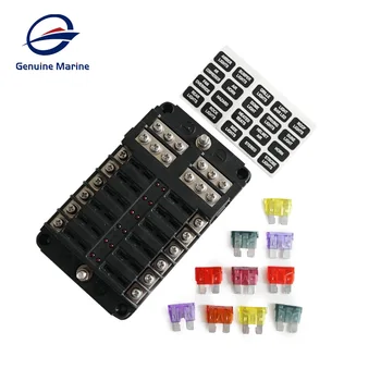 

Genuine Marine 12V 32V Plastic Cover ATS Fuse Box Holder 6 Ways 12 Ways for Auto Car Boat Marine Trike RV speedboat accessories