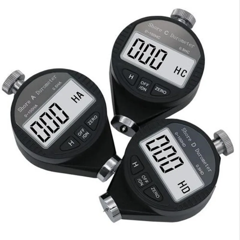 Hardness Tester LCD Display 0-100HA Digital Durometer Shore A/C/D Tire Plastic Rubber Test Tools (No Battery)