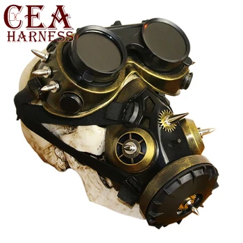 

CEA.HARNESS Steampunk Gas Masks Goggles Cosplay Halloween Masks Props Gothic Anti-Fog Haze Punk Retro Glasses Adult Mask Anime