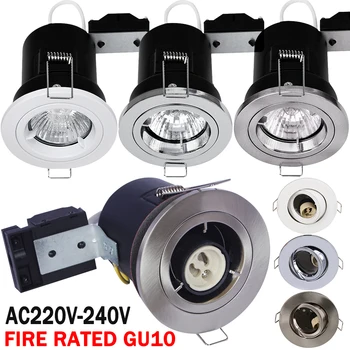 

Sale Tiltable Lock Recessed Ceiling Fire Rated LED Spotlights Downlights 90 Minutes Fire Rating GU10 Downlight Dimmable LED Bulb