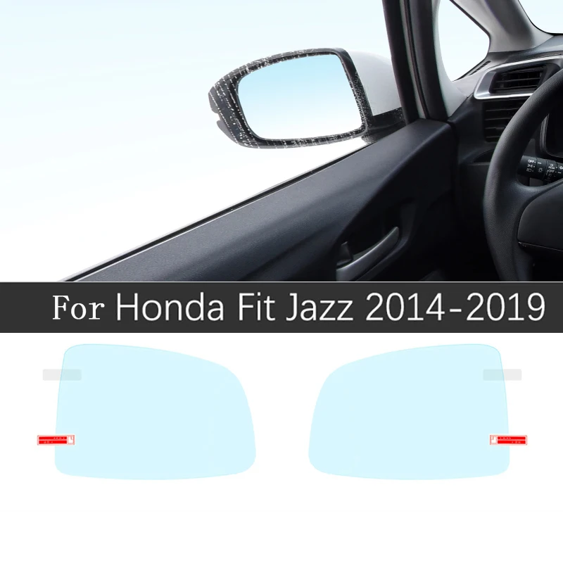 Для Honda Fit Jazz 2008~ полное покрытие противотуманная пленка заднего вида аксессуары для зеркал наклейки челнок GE6 GK5 2009 2010 - Название цвета: 2pcs Full Coverage