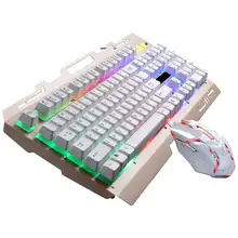 USB эргономичная Проводная игровая клавиатура 1600 dpi Мышь для Macbook lenovo ноутбук ПК Компьютерные мыши геймер светодиодный Радужный подсветка