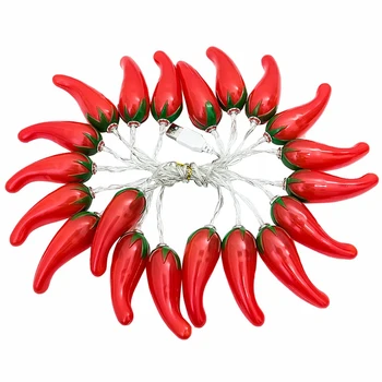 

1.5M 10 Lights USB Red Pepper String Lights for Outdoor/Indoor Kitchen Garden Terrace Decoration