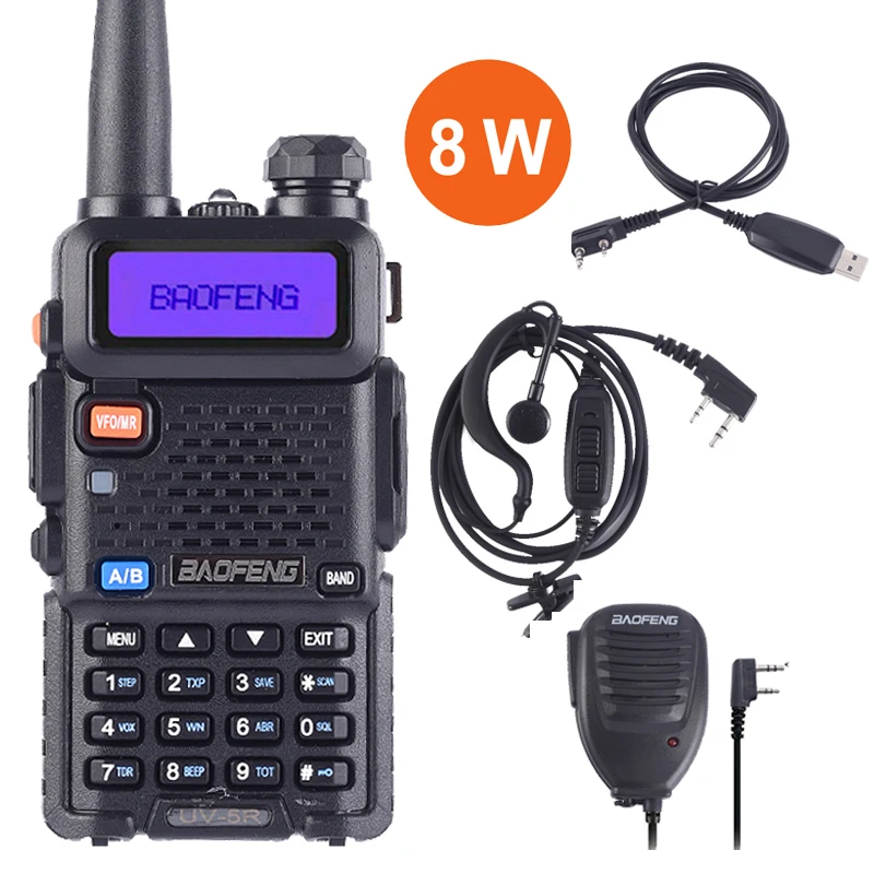 Портативная рация Baofeng UV 5R 8 Вт дальность действия 10 км|Рации| |