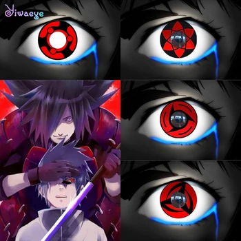 

Naruto Sharingan Series Kaleidoscope Uchiha Write Chakra Anime Cosplay Eye Colored Contact Lenses Hallowen Lens Makeup
