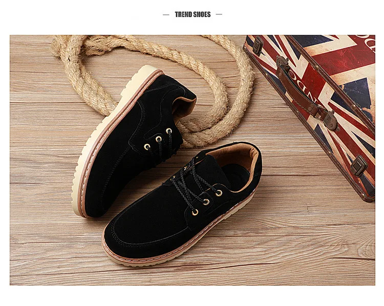 Vogue Ankle Boots Warm Men Snow Boots Winter Lace-up Men Shoes Nice Pop Vogue Fashion Flock Plush Winter Boots Men