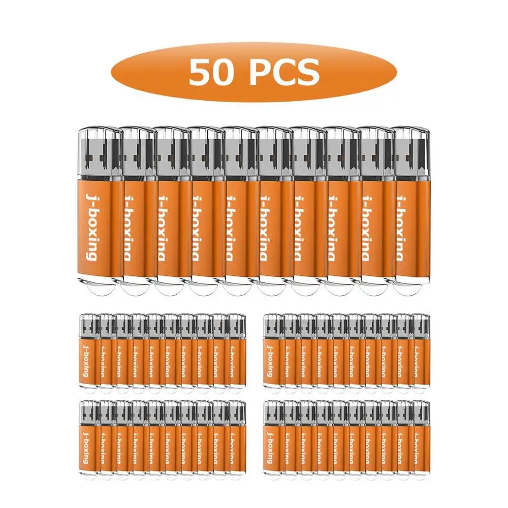 Золотой J-boxing 50 шт. 64 Мб флеш-диск USB 2,0 прямоугольная Флешка для большого пальца флэш-накопитель для ПК ноутбука планшета Macbook Multicolors - Цвет: Золотой
