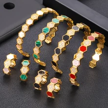 Jankely Роскошные Саудовской Аравии браслет кольцо набор для женщин полный микро кубическое кольцо с цирконом вечерние свадебные Саудовская Аравия Дубай ювелирные изделия Se