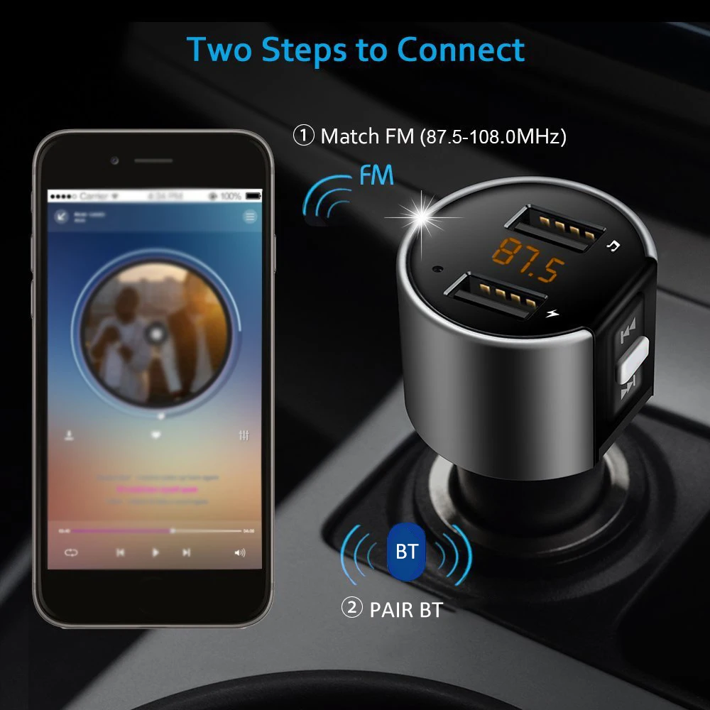 C26S Handsfree Bluetooth подключение музыкальный плеер двойной USB Автомобильное зарядное устройство беспроводной передатчик стерео Hands-Free автомобильный gps
