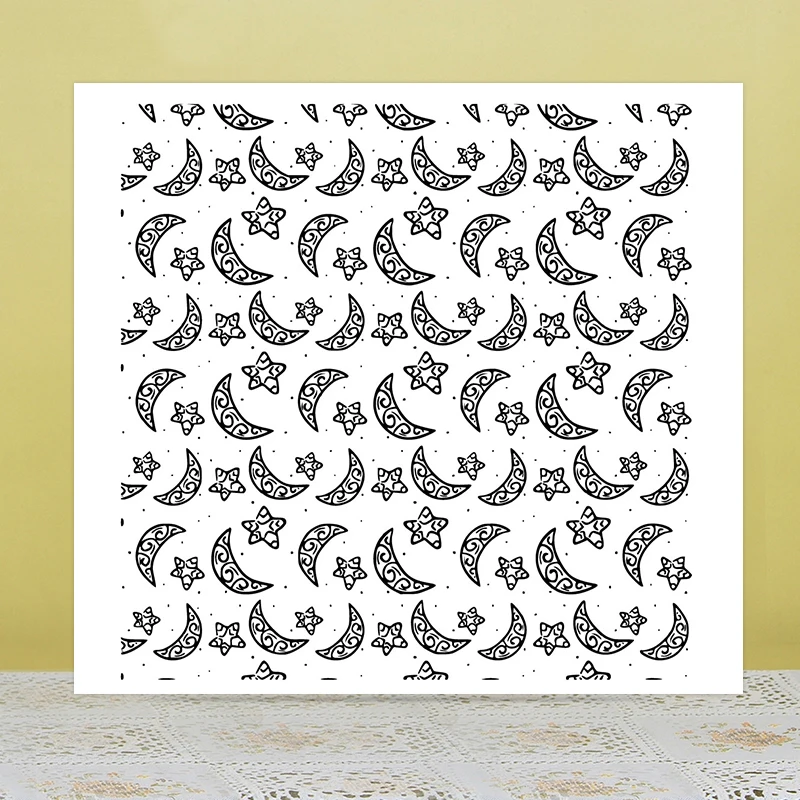 

AZSG Stars and moon Clear Stamps For DIY Scrapbooking/Card Making/Album Decorative Rubber Stamp Crafts