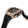 TSAR BOMBA Mens Watch Luxury Quartz Wristwatch Stainless Steel Waterproof Chronograph Fashion Tonneau Clock Watch for Men 3