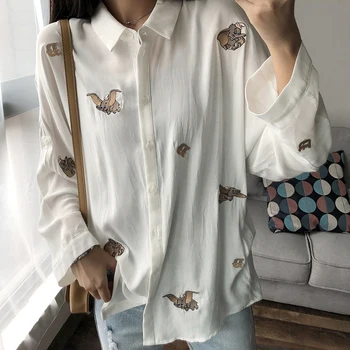

Women Blouses 2020 Fashion Long Sleeve Turn Down Collar Office Shirt Leisure Blouse Shirt Casual Tops Plus Size Blusas Femininas