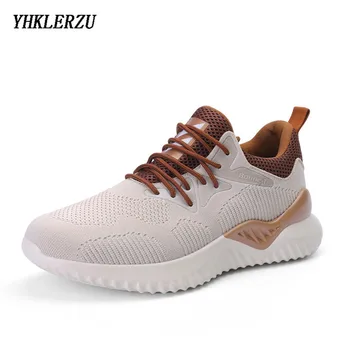 

YHKLERZU Sneakers for Men High Quality Lace-up Sports Shoes Comfortable Outdoor Trend Breathable Running Shoes Size39-46