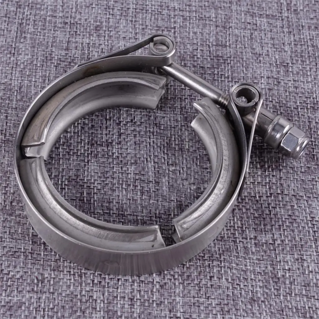 

CITALL Fit For Turbo Exhaust Down Pipes Car Silver Universal 2" Stainless Steel 304 V-Band Flange Clamp Tool