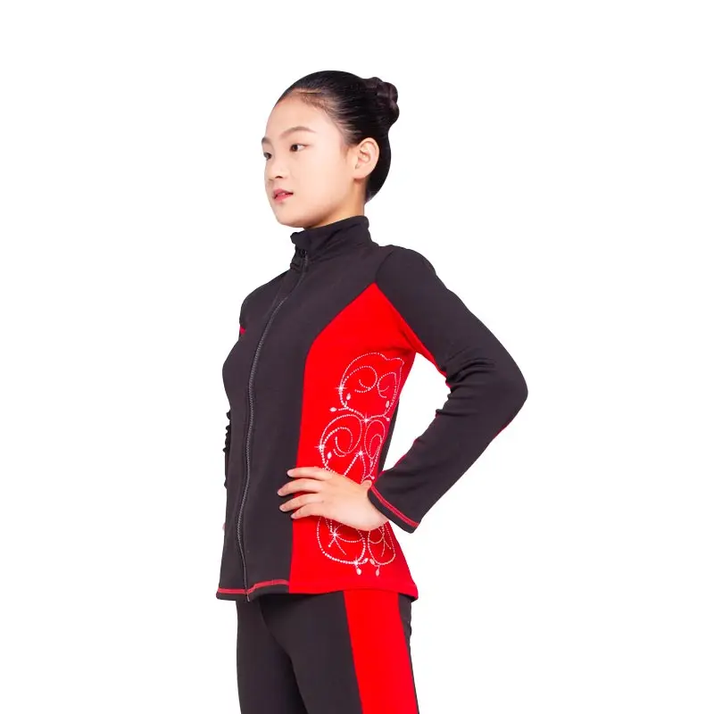 Girls' figure skating clothes four seasons hot drilling thin velvet summer children's skating training pants performance clothes