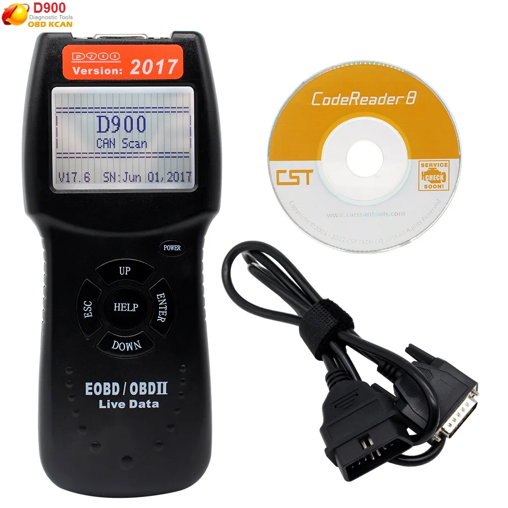 D900 OBD2 CANBUS считыватель EOBD Автомобильный сканер двигателя диагностический кода