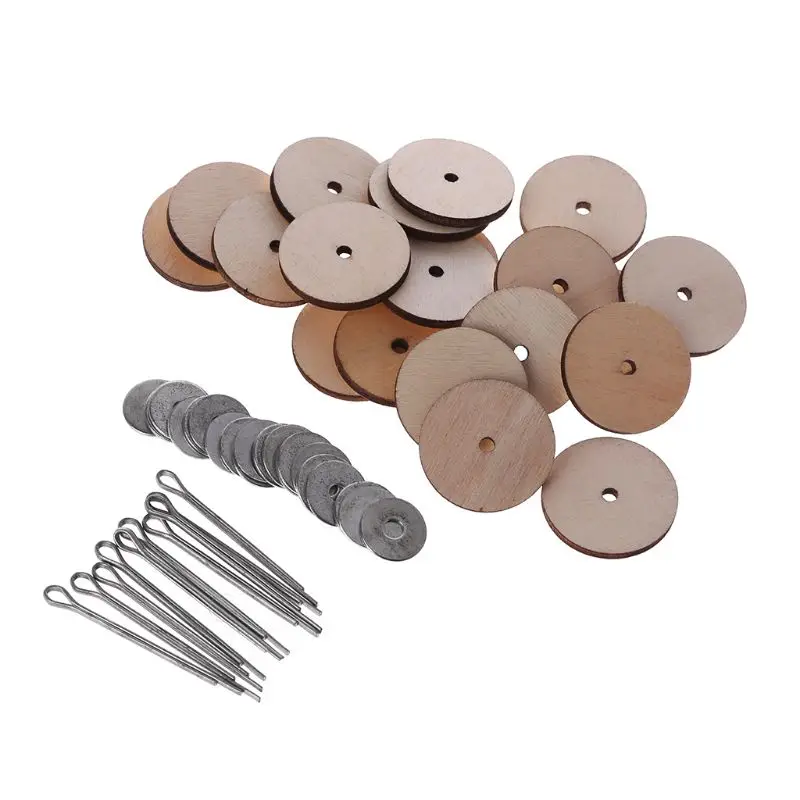 10 Sets 12-30mm Wood Joints Connectors for Handmade Teddy Bear Craft Kids Toy DIY