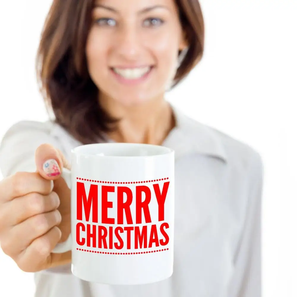 Веселая Рождественская кофейная кружка с Красные праздничные точки с Рождеством кофейная кружка рождественские подарки