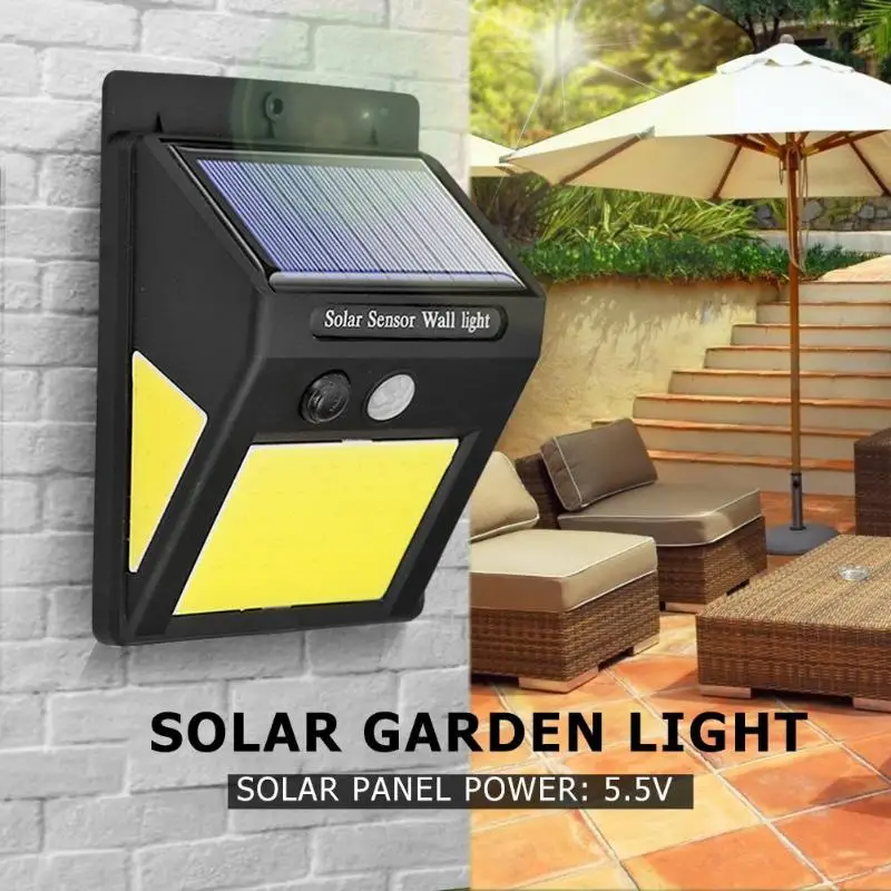 

LED Solar Light Outdoor Solar Lamp With PIR Motion Sensor Solar Powered Waterproof Wall Light For Garden Yard Path Decoration