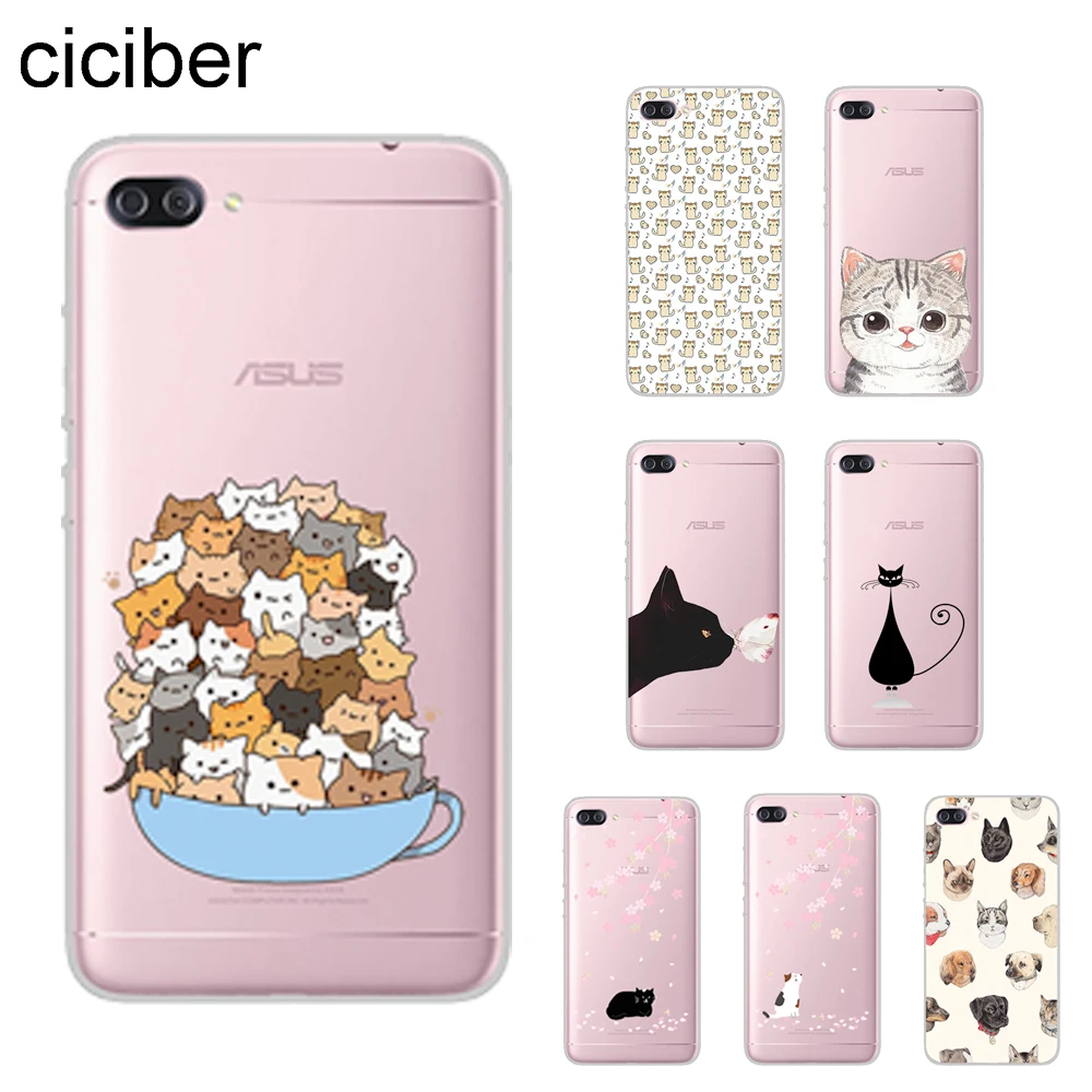 

ciciber Animal Cute Cat For ASUS Zenfone 4 Max Plus Pro ZC520KL ZC554KL For ZenFone Max Plus M1 ZB555KL ZB570TL Phone Cases TPU
