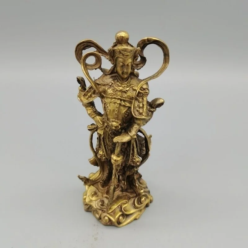 

Brass Vedic Bodhisattva Figurines Miniatures Home Decoration Antique Religious Buddha Statue Copper Feng Shui Ornaments Gifts