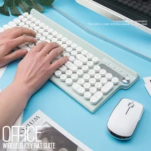 Перезаряжаемая Беспроводная клавиатура мышь комбинированная с приемником для офиса дома игр JLRL88