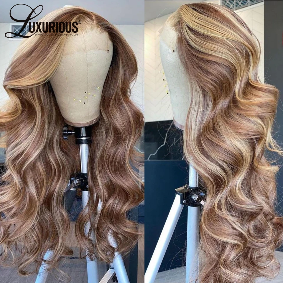 Highlighted human hair lace wig Clearance