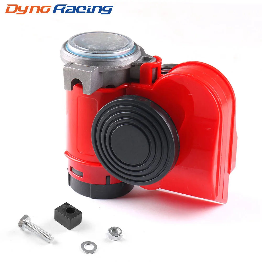 

12V 115dB Red Snail Compact Air Horn Air Car Truck Multi-tone & Claxon Horns 450Hz for Cars Vehicles Motorcycle Boat RV