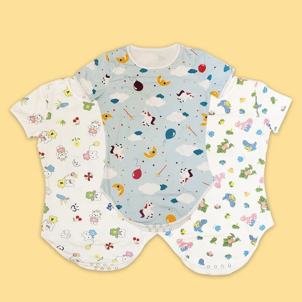 Adult Baby Onesie Pajamas Snap Crotch Romper For Baby Boys