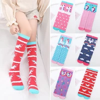 toddler child high knee Socks Three-dimensional cute Cartoon fox cat unicorn Cotton Over knee kids baby girls Sock Spring Autumn 4