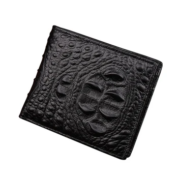 

New Men's Short Style 3-fold Wallet European and American Fashion Crocodile Head Personal Coin Purse Open