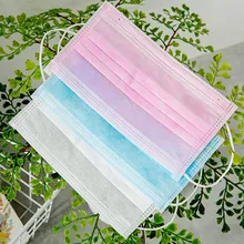 50 шт./упак. нетканые одноразовые маски для лица 3 Слои медицинский стоматологический ушной активированный уголь Анти-пыль лицо хирургические маски