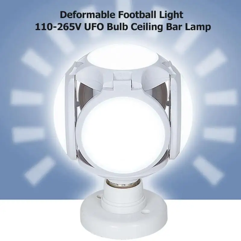 E27 Светодиодный лампа UFO лампа деформируемая 40 Вт долговечная длинная защита от перегрузки Футбольная форма домашний бар потолок в корридоре свет