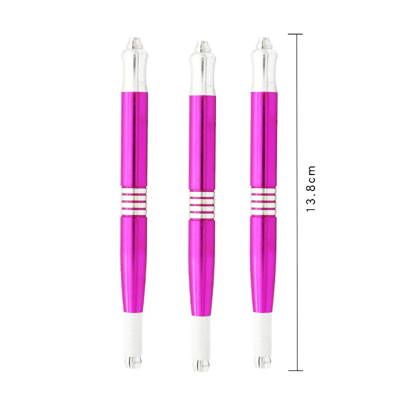 

Microblading Pen Two Sided Manual Tattoo Eyebrow Pen Durable Stainless Steel Pen With Lock-Pin Tech & Ergonomic Grip